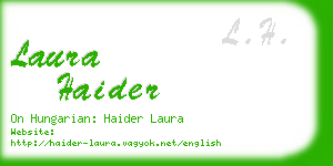 laura haider business card